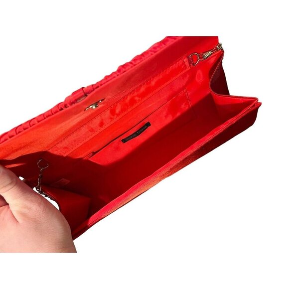 BIJOUX TERNER Women's Clutch Handbag Red with Beadwork - Picture 6 of 6